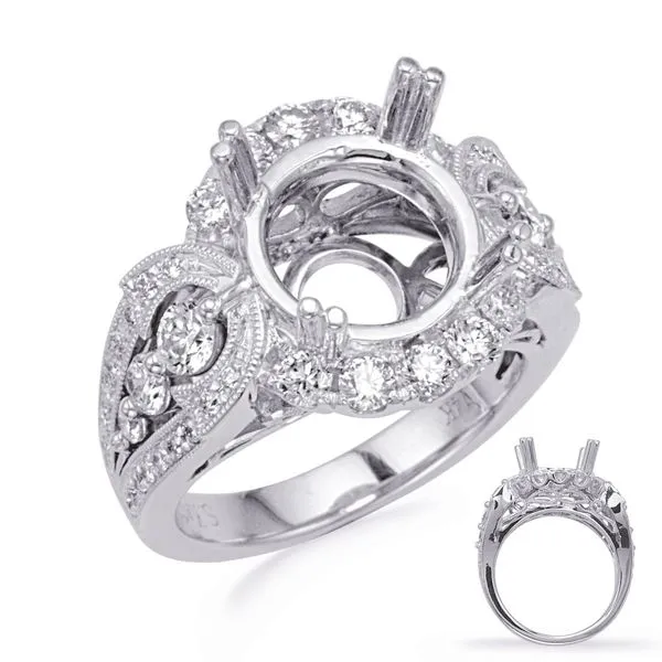 White Gold Halo Engagement Ring Tennies Jewelry Appleton, WI