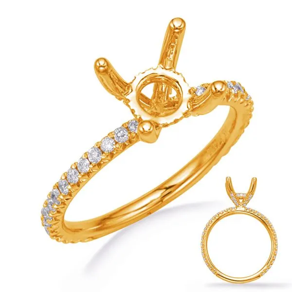 Yellow Gold Engagement Ring Tennies Jewelry Appleton, WI