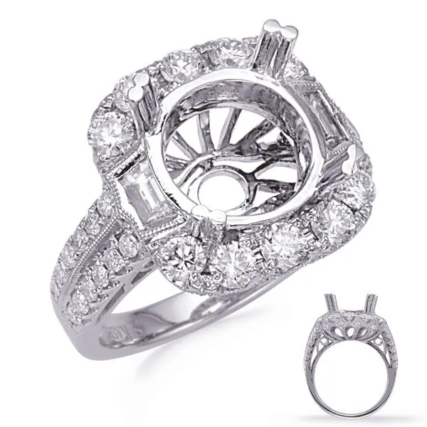 White Gold Halo Engagement Ring Tennies Jewelry Appleton, WI