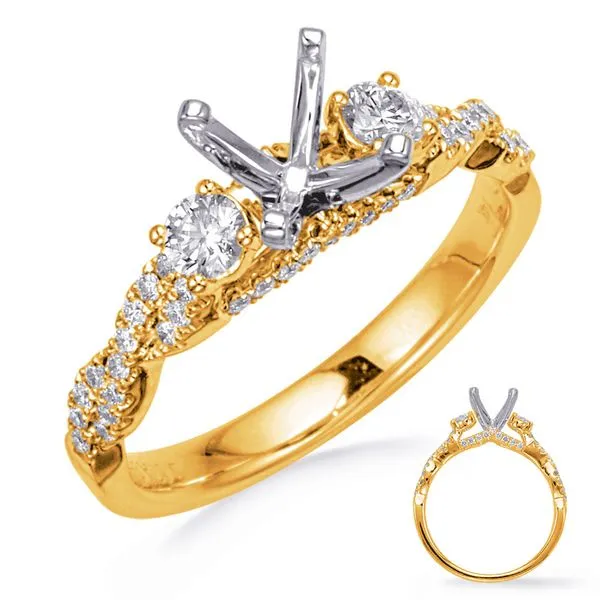 Yellow & White Gold Engagement Ring Tennies Jewelry Appleton, WI
