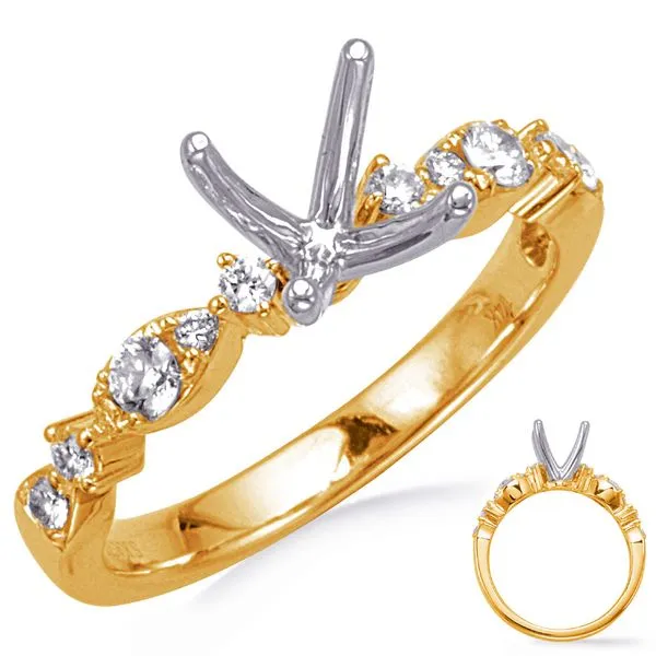 Yellow and White Gold Engagement Ring Tennies Jewelry Appleton, WI
