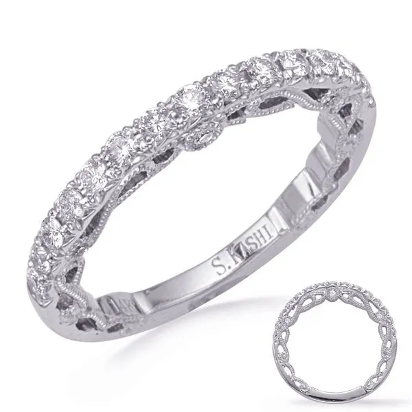 White Gold Diamond Wedding Band Tennies Jewelry Appleton, WI