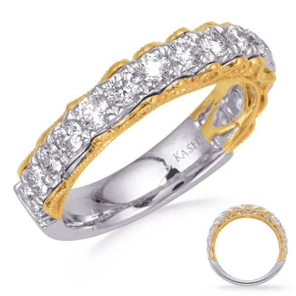 Yellow & White Gold Diamond Band Tennies Jewelry Appleton, WI