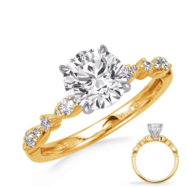 Yellow & White Gold Engagement Ring J. Meredith Jewelers Delafield, WI