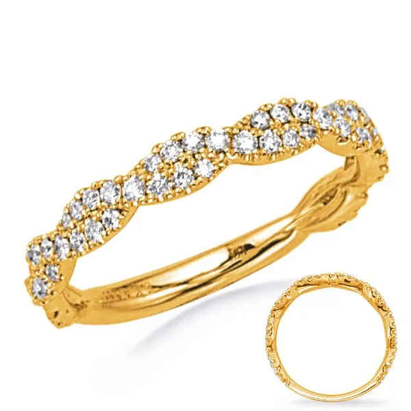 Yellow Gold Matching Diamond Band Raleigh Diamond Fine Jewelry Raleigh, NC