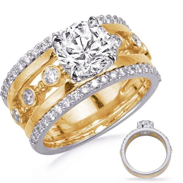 Yellow & White Gold Engagement Ring Tennies Jewelry Appleton, WI