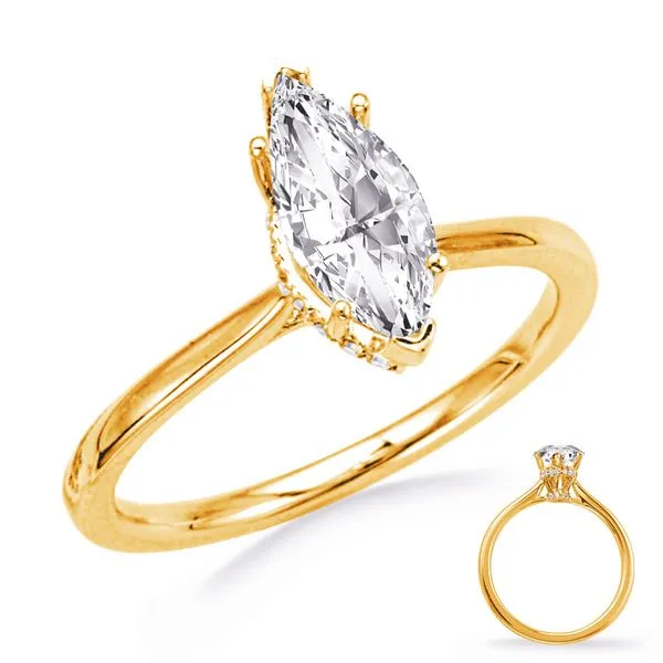 Yellow Gold Engagement Ring Ask Design Jewelers Olean, NY