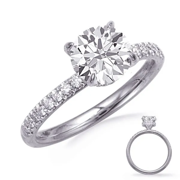 White Gold Engagement Ring J. Meredith Jewelers Delafield, WI