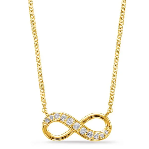 Yellow Gold Infinity Sign Necklace Moseley Diamond Showcase Inc Lexington, SC
