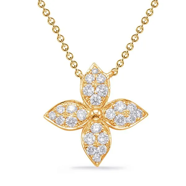 Yellow Gold Diamond Necklace Moseley Diamond Showcase Inc Lexington, SC
