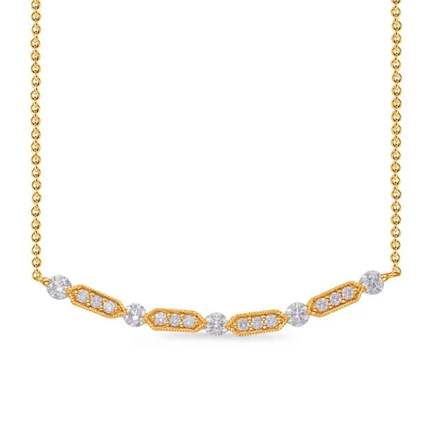 Yellow Gold Diamond Necklace Tennies Jewelry Appleton, WI