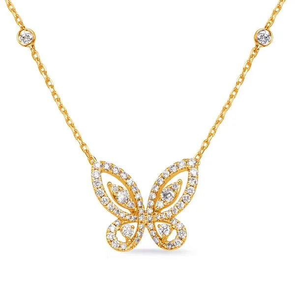 Yellow Gold Diamond Necklace Tennies Jewelry Appleton, WI