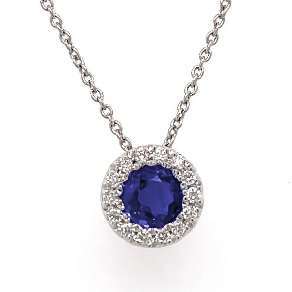 Sapphire & Diamond Necklace Raleigh Diamond Fine Jewelry Raleigh, NC