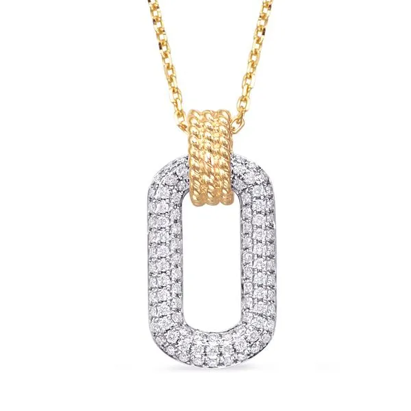 White & Yellow Gold Diamond Necklace Tennies Jewelry Appleton, WI