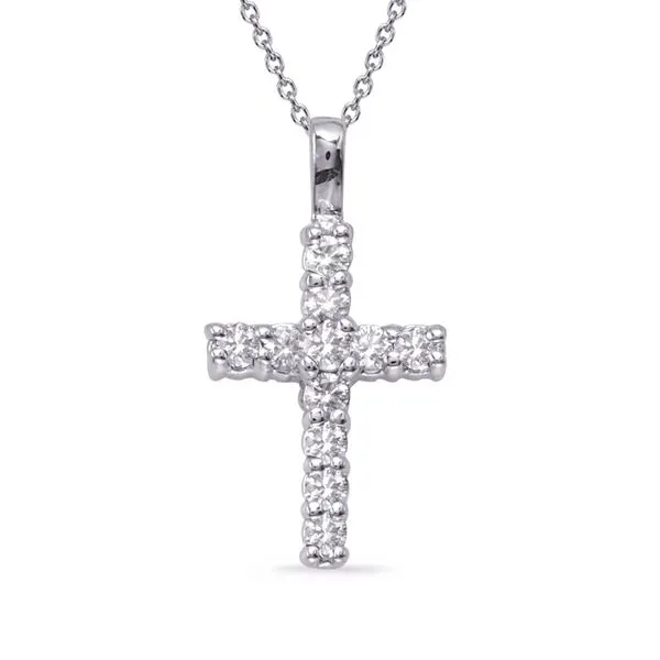White Gold Shared Prong Cross Tennies Jewelry Appleton, WI