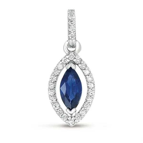 Sapphire & Diamond Pendant Tennies Jewelry Appleton, WI