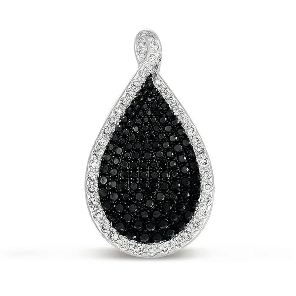 White & Black Diamond Gold Pendant Tennies Jewelry Appleton, WI