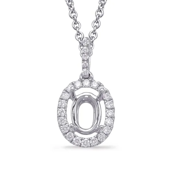 Diamond Pendant For 5x3mm Oval Center Spencer's Jewelers Athens, GA