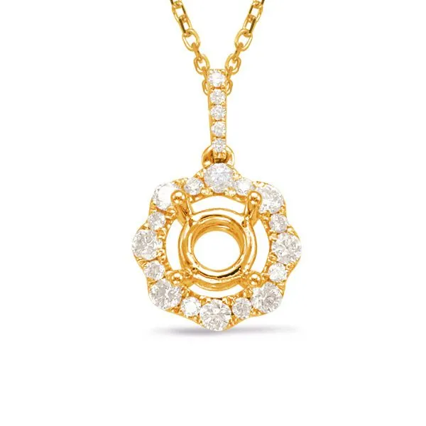 Yellow Gold Diamond Pendant For .15ct Tennies Jewelry Appleton, WI