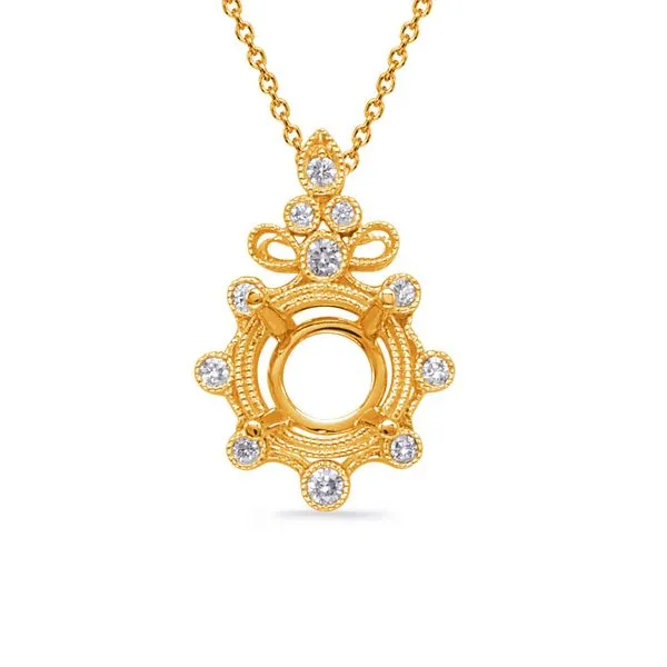 Yellow Gold Diamond Pendant For 1.00ct Tennies Jewelry Appleton, WI