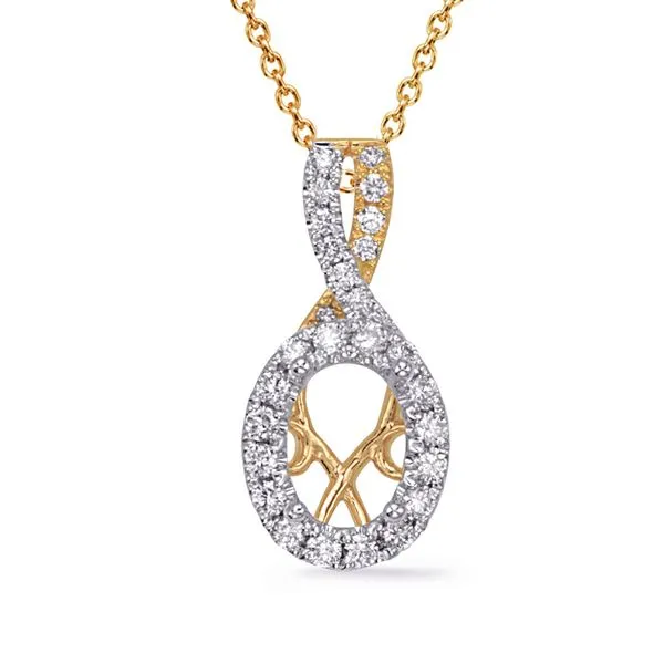 Yellow & White Gold Diamond Pendant Tennies Jewelry Appleton, WI
