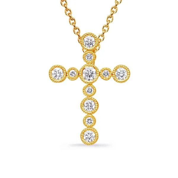 Yellow Gold Diamond Cross Tennies Jewelry Appleton, WI