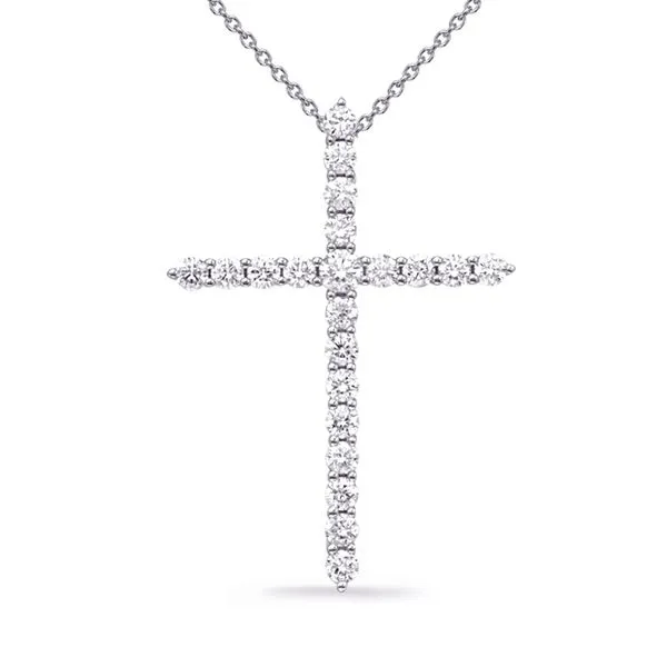 White Gold Diamond Cross Raleigh Diamond Fine Jewelry Raleigh, NC