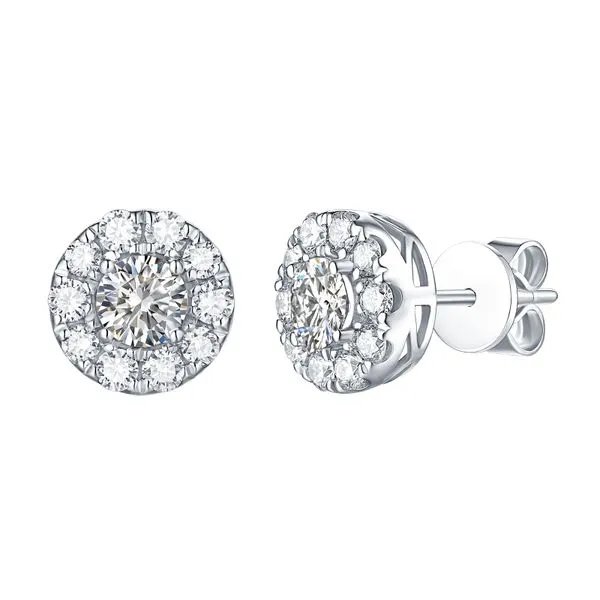 Lab Grown Diamond Halo Earrings Mystique Jewelers Alexandria, VA