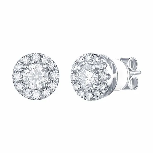 Lab Grown Diamond Halo Earrings Mystique Jewelers Alexandria, VA