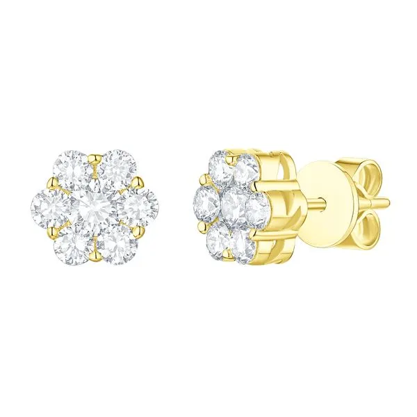 Lab Grown Diamond Flower Earrings Mystique Jewelers Alexandria, VA