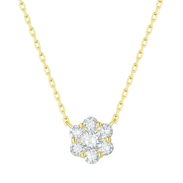 Lab Grown Diamond Flower Necklace Mystique Jewelers Alexandria, VA