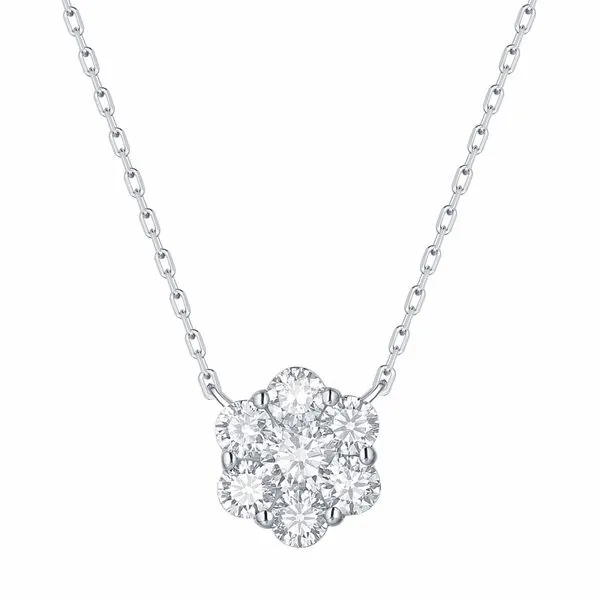 Lab Grown Diamond Flower Necklace Mystique Jewelers Alexandria, VA