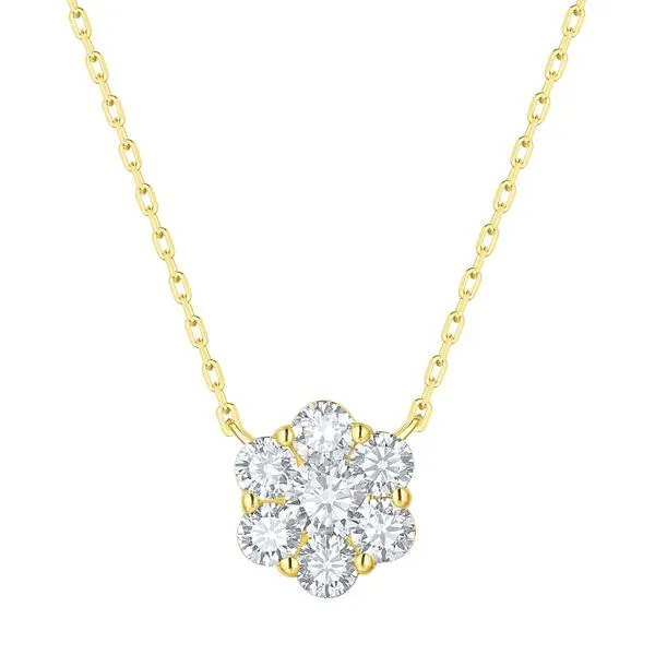 Lab Grown Diamond Flower Necklace Mystique Jewelers Alexandria, VA
