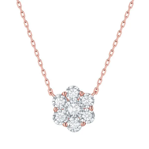 Lab Grown Diamond Flower Necklace Mystique Jewelers Alexandria, VA