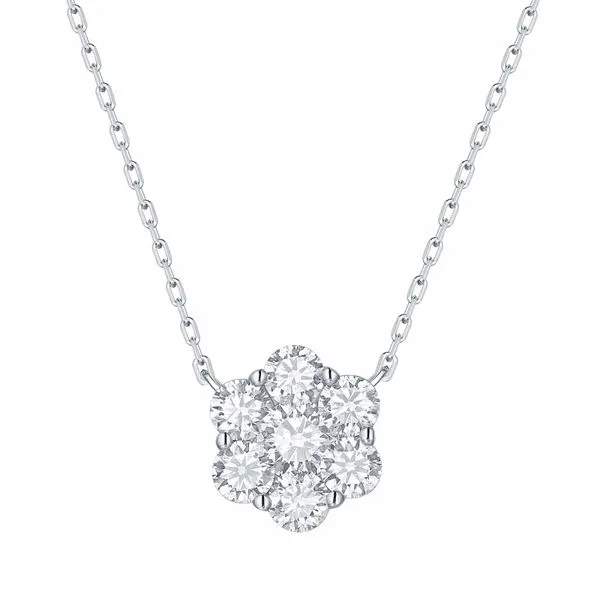 Lab Grown Diamond Flower Necklace Mystique Jewelers Alexandria, VA