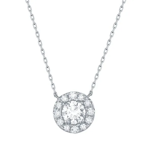 Lab Grown Diamond Halo Necklace Mystique Jewelers Alexandria, VA