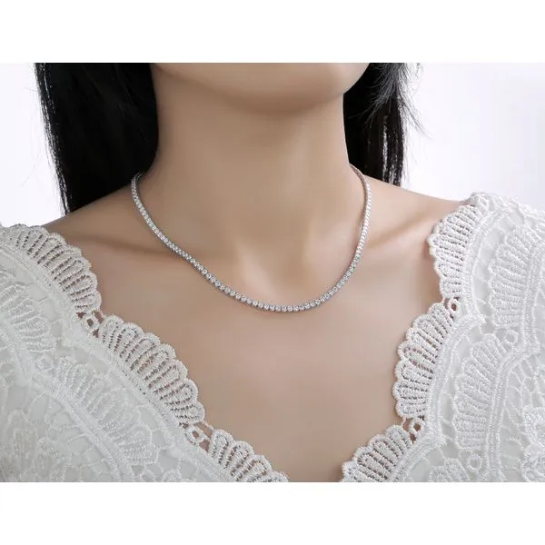Lab Grown Diamond Tennis Necklace Image 2 Mystique Jewelers Alexandria, VA