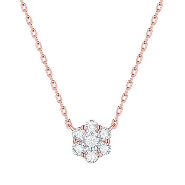 Lab Grown Diamond Flower Necklace Mystique Jewelers Alexandria, VA