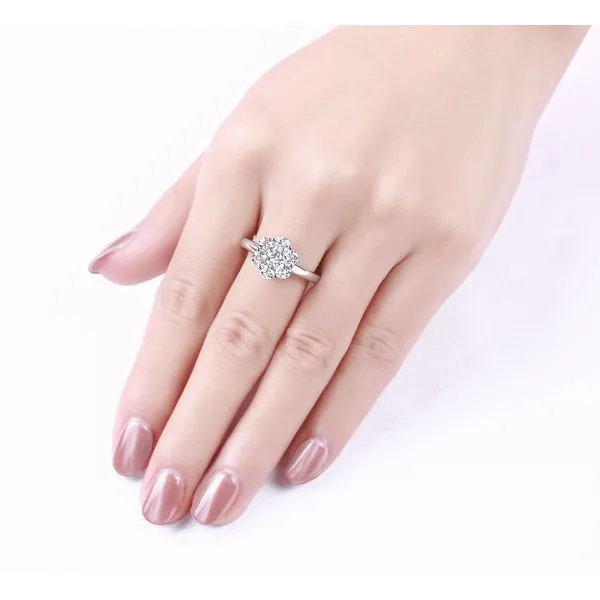 Lab Grown Diamond Flower Ring Image 2 Mystique Jewelers Alexandria, VA