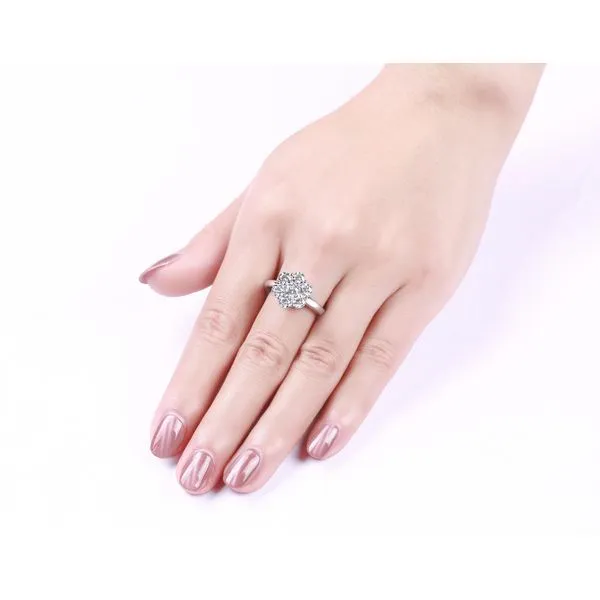 Lab Grown Diamond Flower Ring Image 2 Diamonds Direct St. Petersburg, FL