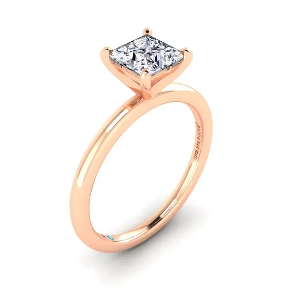 Princess Lab Grown Diamond Solitaire Petite Engagement Ring Diamonds Direct St. Petersburg, FL