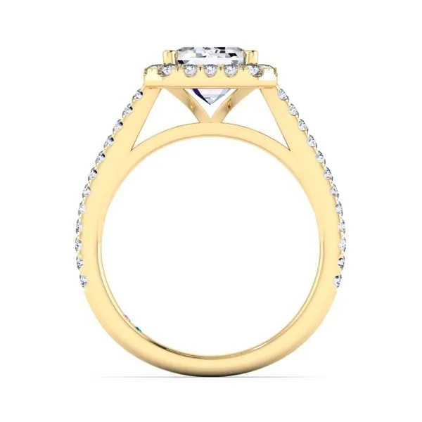 Emerald Lab Grown Diamond Halo Engagement Ring Image 3 Diamonds Direct St. Petersburg, FL