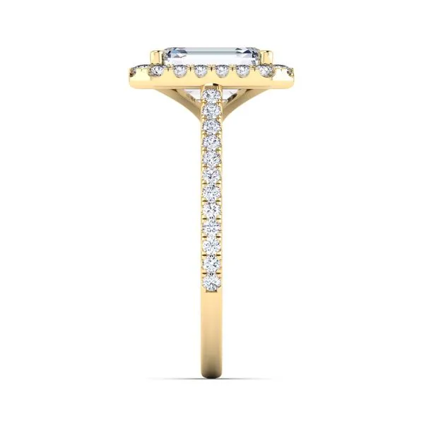 Emerald Lab Grown Diamond Halo Engagement Ring Image 4 Diamonds Direct St. Petersburg, FL