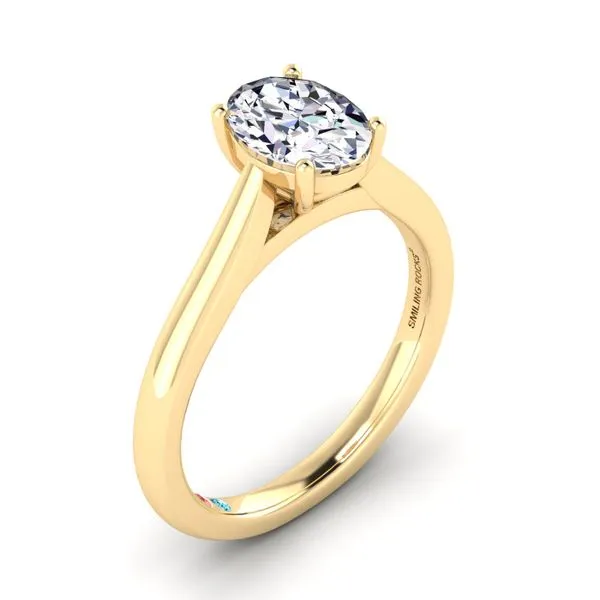 Oval Lab Grown Diamond Solitaire Engagement Ring Diamonds Direct St. Petersburg, FL