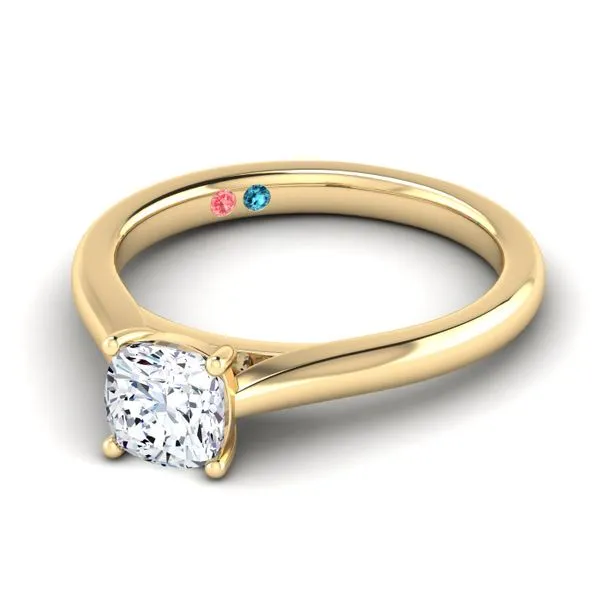 Cushion Lab Grown Diamond Solitaire Engagement Ring Image 5 Diamonds Direct St. Petersburg, FL