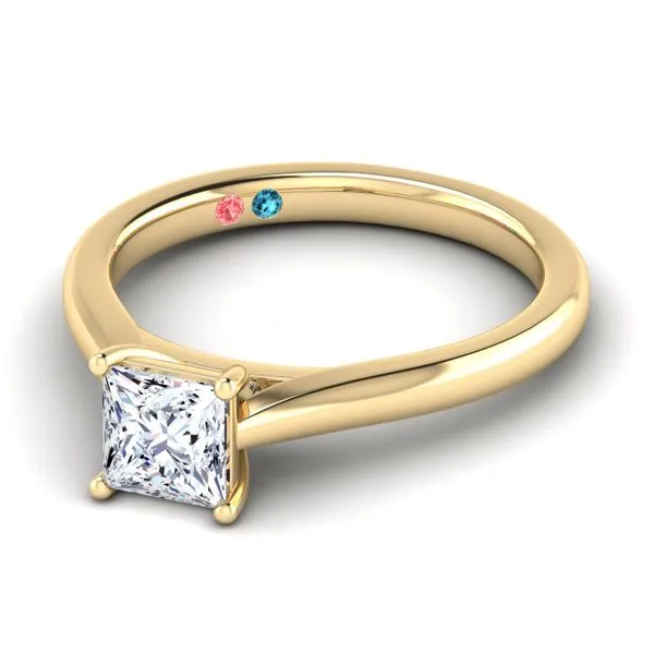 Princess Lab Grown Diamond Solitaire Engagement Ring Image 5 Diamonds Direct St. Petersburg, FL