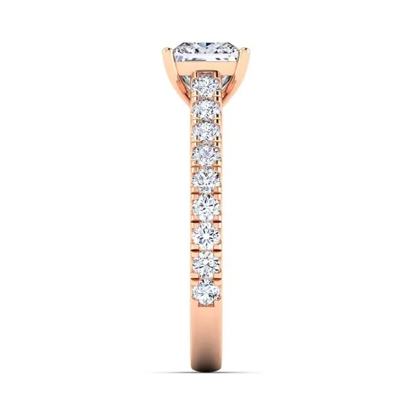 Princess Lab Grown Diamond Pave Diamond Engagement Ring Image 4 Diamonds Direct St. Petersburg, FL