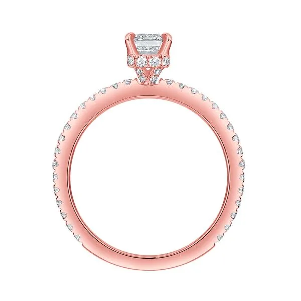 Emerald Lab Grown Diamond Solitaire Bloom Hidden Halo Bridal Ring Image 2 Diamonds Direct St. Petersburg, FL