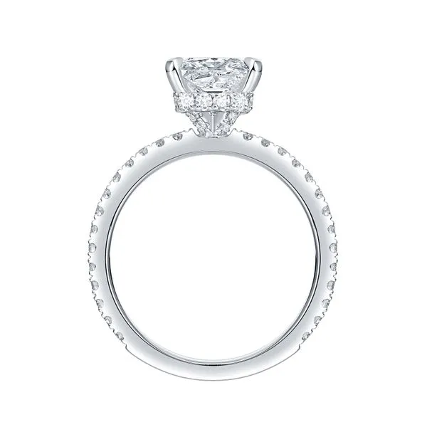 Princess Lab Grown Diamond Solitaire Bloom Hidden Halo Bridal Ring Image 2 Clater Jewelers Louisville, KY