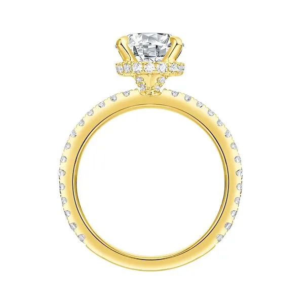 Round Lab Grown Diamond Solitaire Bloom Hidden Halo Bridal Ring Image 2 Clater Jewelers Louisville, KY